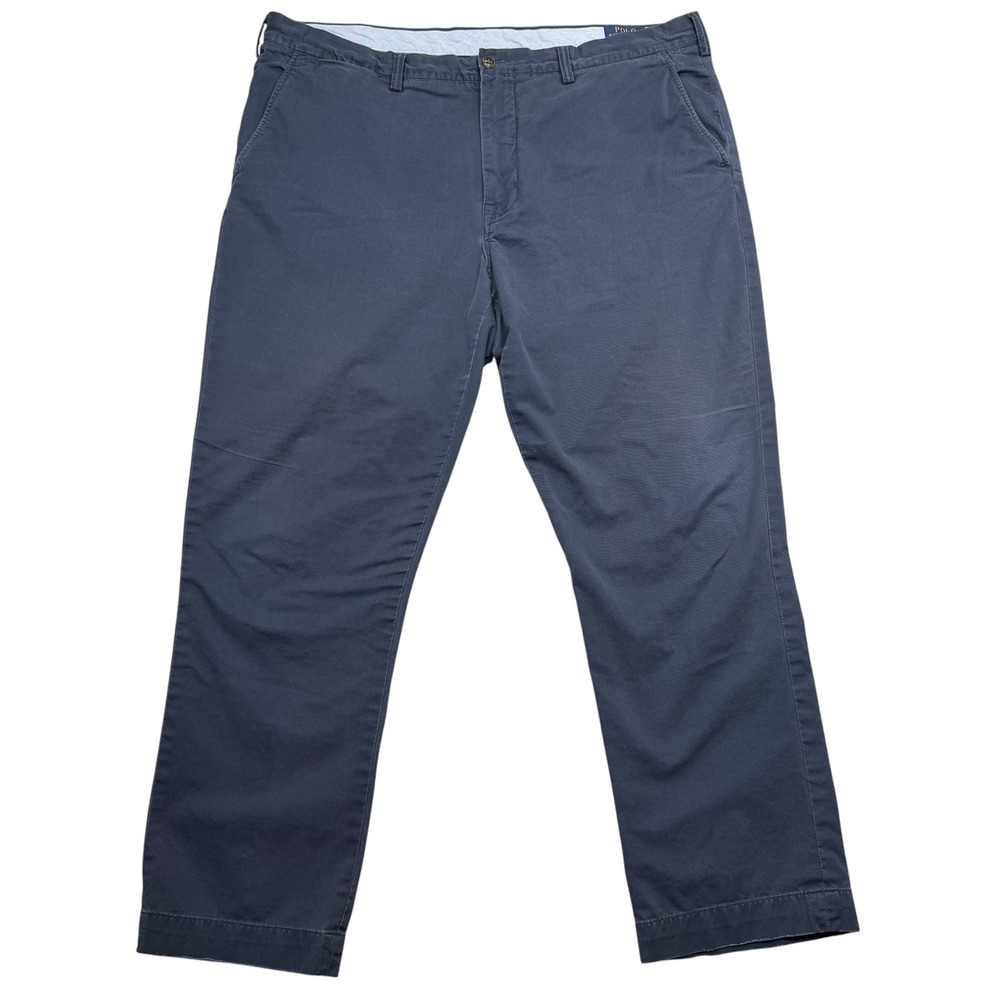 Polo Ralph Lauren Chino Pants Mens 40x30 Navy Blue Stretch Straight Fit Cotton